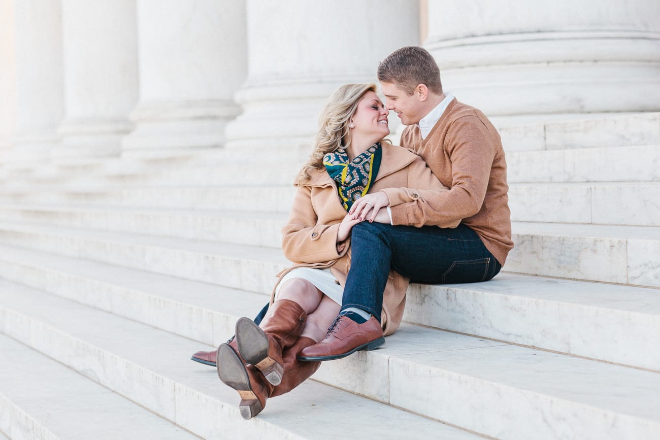 Washington, DC- Jefferson Memorial Engagement Session by Lauren Myers Photography